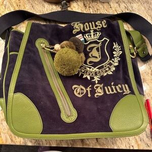 Juicy Couture Olive and Navy Shoulder Bag